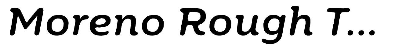 Moreno Rough Two Medium Italic